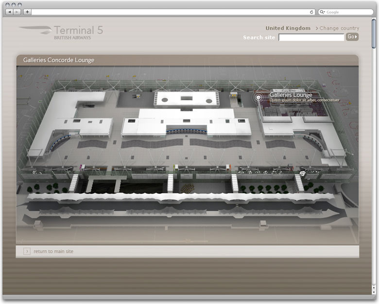 BA Terminal 5 lounges microsite