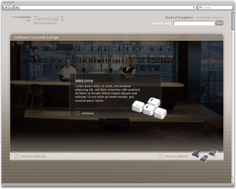 BA Terminal 5 lounges microsite