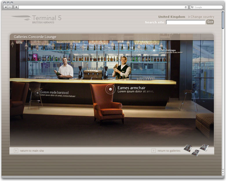 BA Terminal 5 lounges microsite